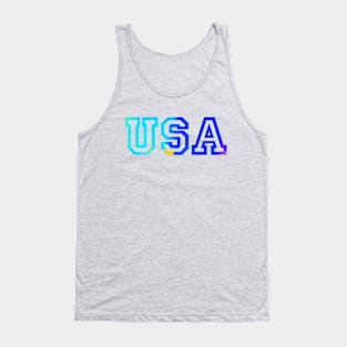 Color letter print USA Tank Top